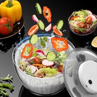 Déshydrateur de légumes électrique/manuel, Spinner à salade, multifonction, séchoir à fruits et aliments, panier de vidange à séchage rapide, accessoires de cuisine 3