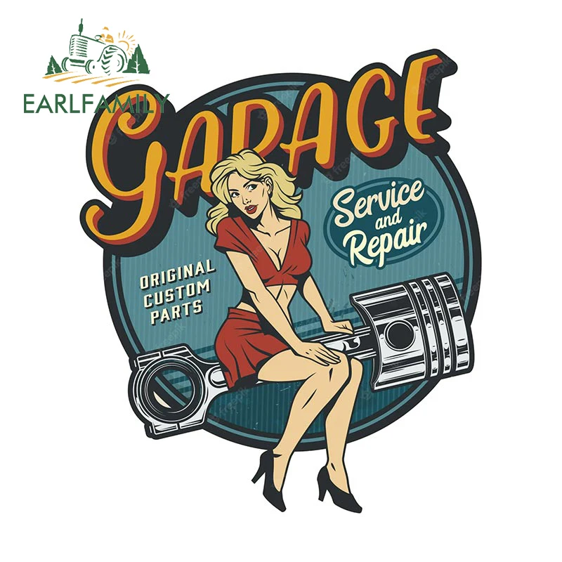 

EARLFAMILY 13cm X 11.3cm Sexy Goddess Cartoon Car Stickers Vinyl Personality Bumper Skateboard Decal Camper Helmet Accessories