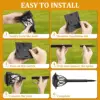 2pcs Led Solar Lawn Lights Outdoor Waterproof Warm Light Garden Decoration Lamp For Walkway Path Villa Yard Driveway 6