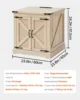 Farmhouse End Table, Rectangle PE Rattan Woven Wood Coffee Table, 24-Inch Modern Boho Style Storage Coffee Table 3