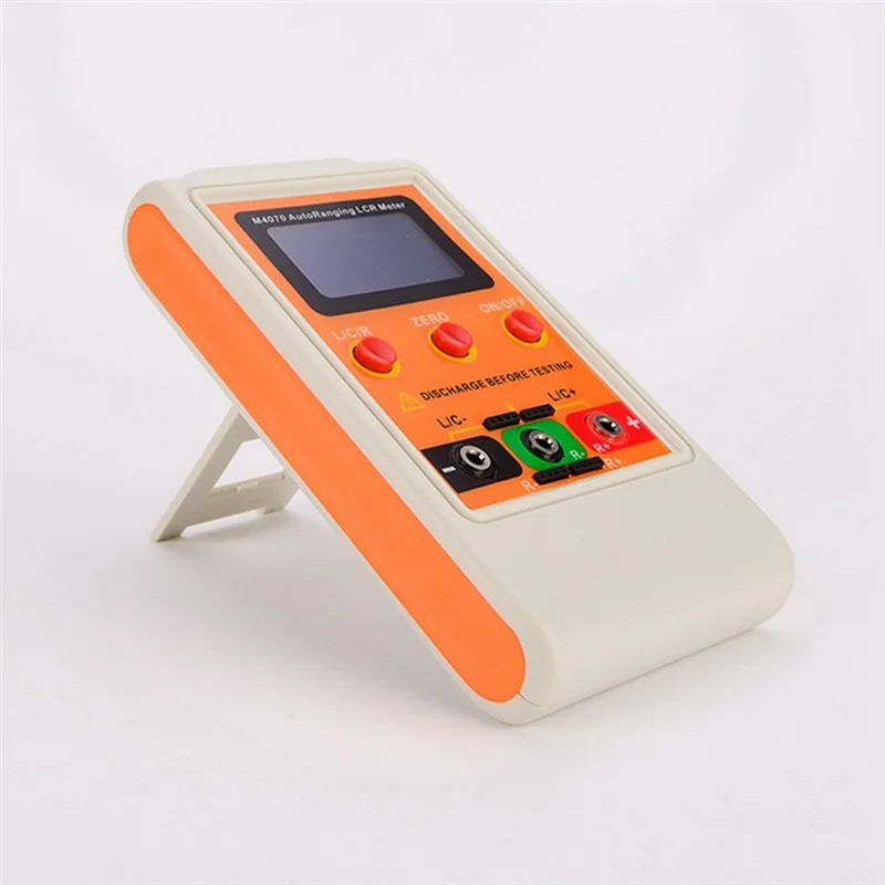 AB53 LCD 충전식 디지털 LCR 브리지 미터 플라스틱 커패시턴스 인덕턴스 미터 범위 100h 100MF 20MR (SMD 클립 포함)