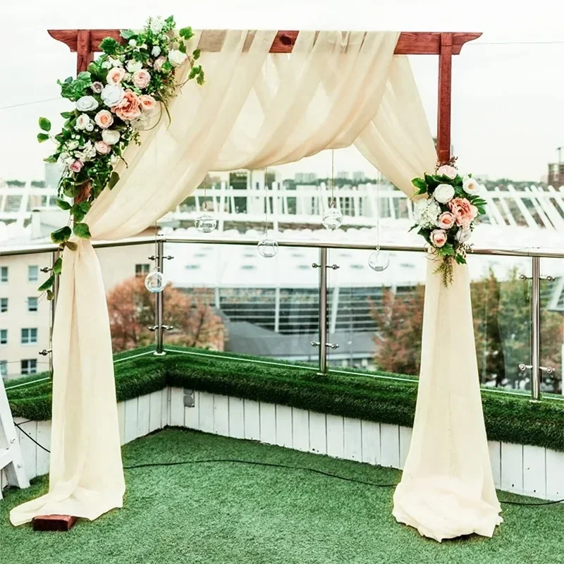 Wedding Arch Drape Chiffon Fabric Draping Curtain Drapery Wedding Stage Backdrop Ceremony Reception Hanging Decoration