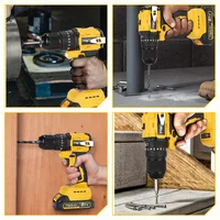 MELLWIN Perceuse à percussion électrique sans balais 480 N.m, réglage du couple 25+3, outil multi-visseuse sans fil pour batterie Makita 18V 6