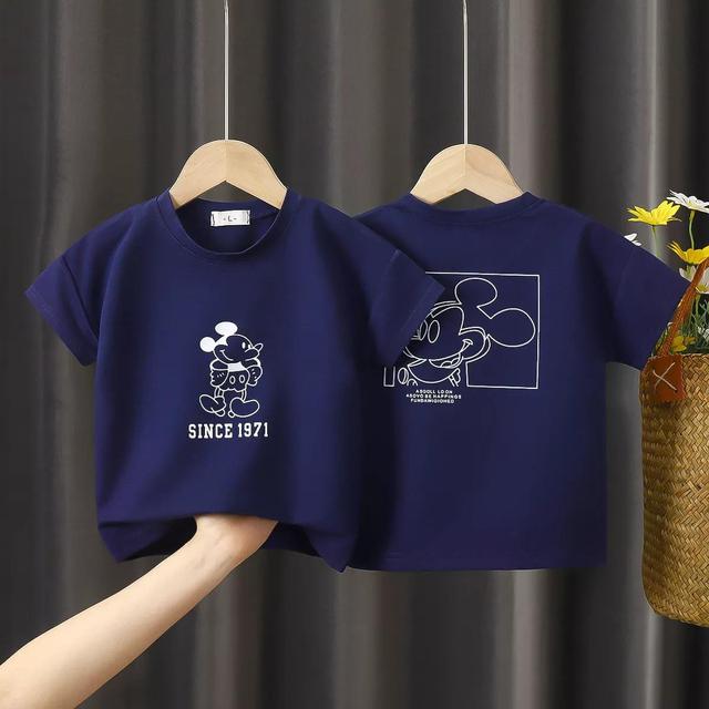 Children Tops Newborn Infant T-shirt Cartoon Disney Mickey Mouse Printing Tees Tops Baby Girls Boys Casual Sport T-shirt