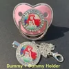 [Anime Princess Print Feeding Pacifier] 2024 Disney Diamond shaped baby pacifier with chain cover baby cord bpa Bling fake 0-18M 5