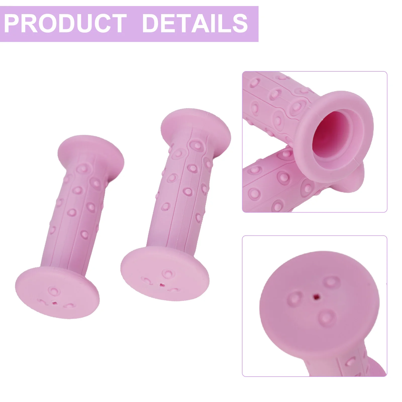 Description Picture 5 of item1 Pair Rubber Bicycle Handle Bar Grips 18mm Anti-slip Waterproof Bike Handlebar For BTWIN 14-16nch Kids Bike Cycling Handle Bars