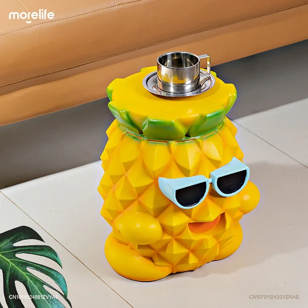 

Creative Cute Cartoon Pineapple Sofa Side Table Living Room Resin Shoe Changing Stool Modern Decoration Small Bench Furniture