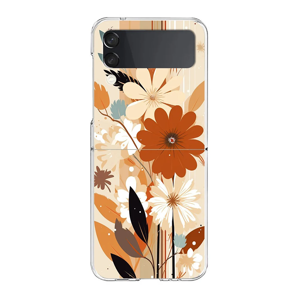 Sunflower Transparent Shockproof Hard PC Phone Case - Foldable Design