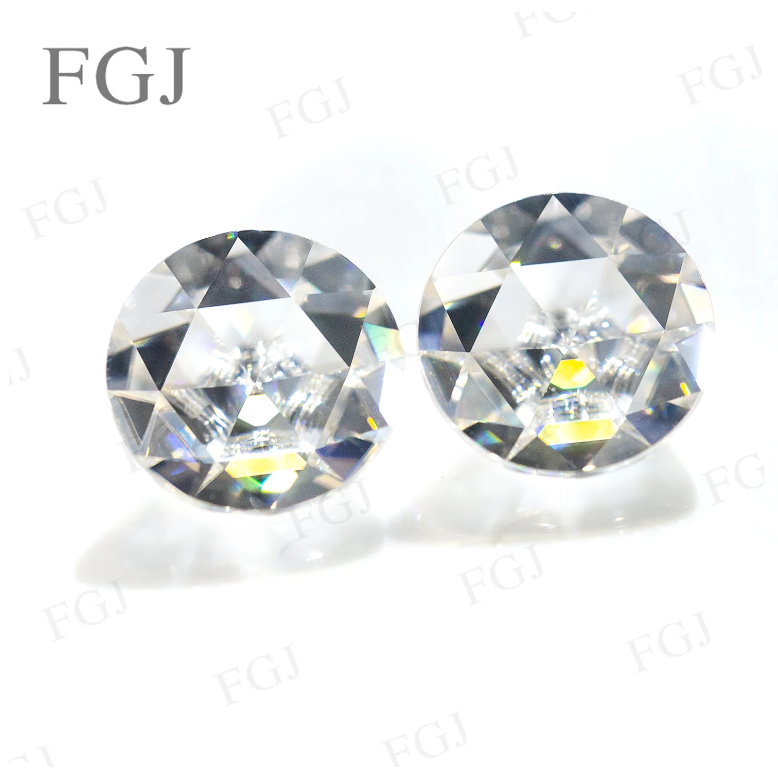 Moissanite 스톤 플랫 바닥 로즈 컷 라운드 D 화이트 비즈 DIY VVS1 우수한 느슨한 보석 패스 다이아몬드 테스터 도매 가격