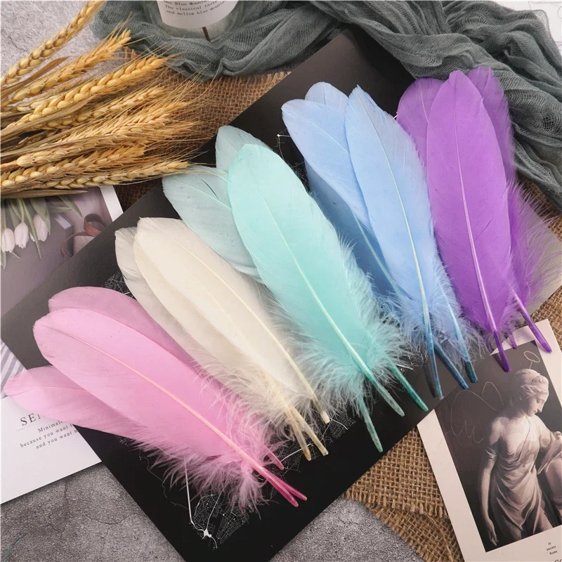 Goose Feathers 15-20cm Hard Stick Natural Handicraft Accessories Dream Catcher Feather Decoration