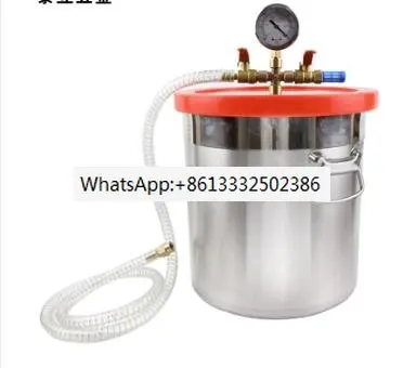 

3L Stainless Steel Vacuum Degassing Chamber 20CM Diameter Epoxy Resin Vacuum Defoaming Barrel With 12MM Thickness Acrylic Lid