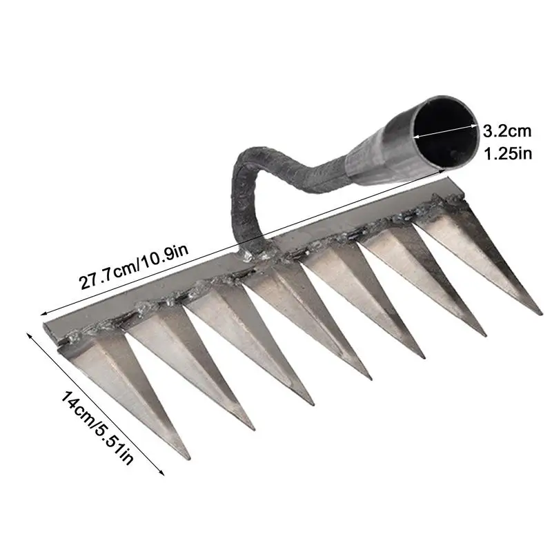 Garden Weeding Hoe Rake Farm Tool Weeding Scarifier Artifact Agricultural Tools Tooth Nail Harrow Metal Harrow Gardening Tools 5