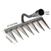 Garden Weeding Hoe Rake Farm Tool Weeding Scarifier Artifact Agricultural Tools Tooth Nail Harrow Metal Harrow Gardening Tools 5