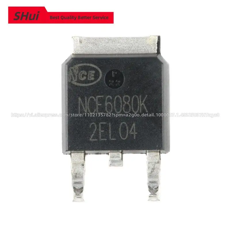 

10PCS NCE6080K TO-252-2 60V/80A N-channel MOS Field Effect Tube