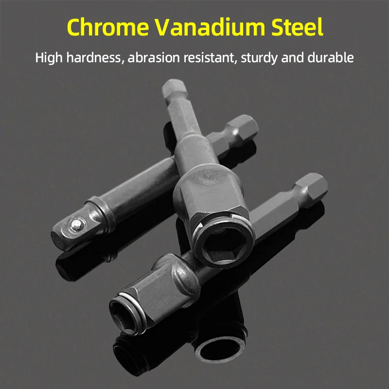 Adattatore Di Prolunga Per Presa Avvatore A Percussione Da 3 Pezzi Convertore Esteso Trapano Elettrico Dado Esagonale Ad Alta Velocà Chiave Quadrata Maschio 1/4 3/8 1/2 - Foto 8