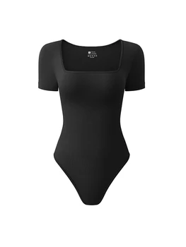 Women Sleeveless Yoga Bodysuit Square Neck Summer One Piece Swimsuits Sexy Lingerie Sports Fitness Women Rompers Bodysuits 1