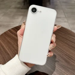 Slim Matte Clear Magnetic Phone Case with Ultra-Thin Bumper Design for iPhone 15 (White)