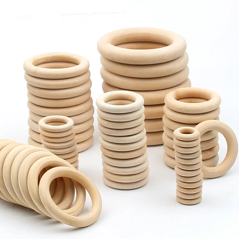 20-60mm Natural Wood Rings Unfinished Solid Wooden Rings For Macrame Diy  Crafts Wood Hoops Ornament Connector Diy Jewelry Making - Wood Diy Crafts -  AliExpress