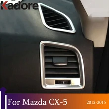 Carbon Fiber Look Middle Air AC Vent Cover Trim For Mazda CX5 2017-2020 Matte