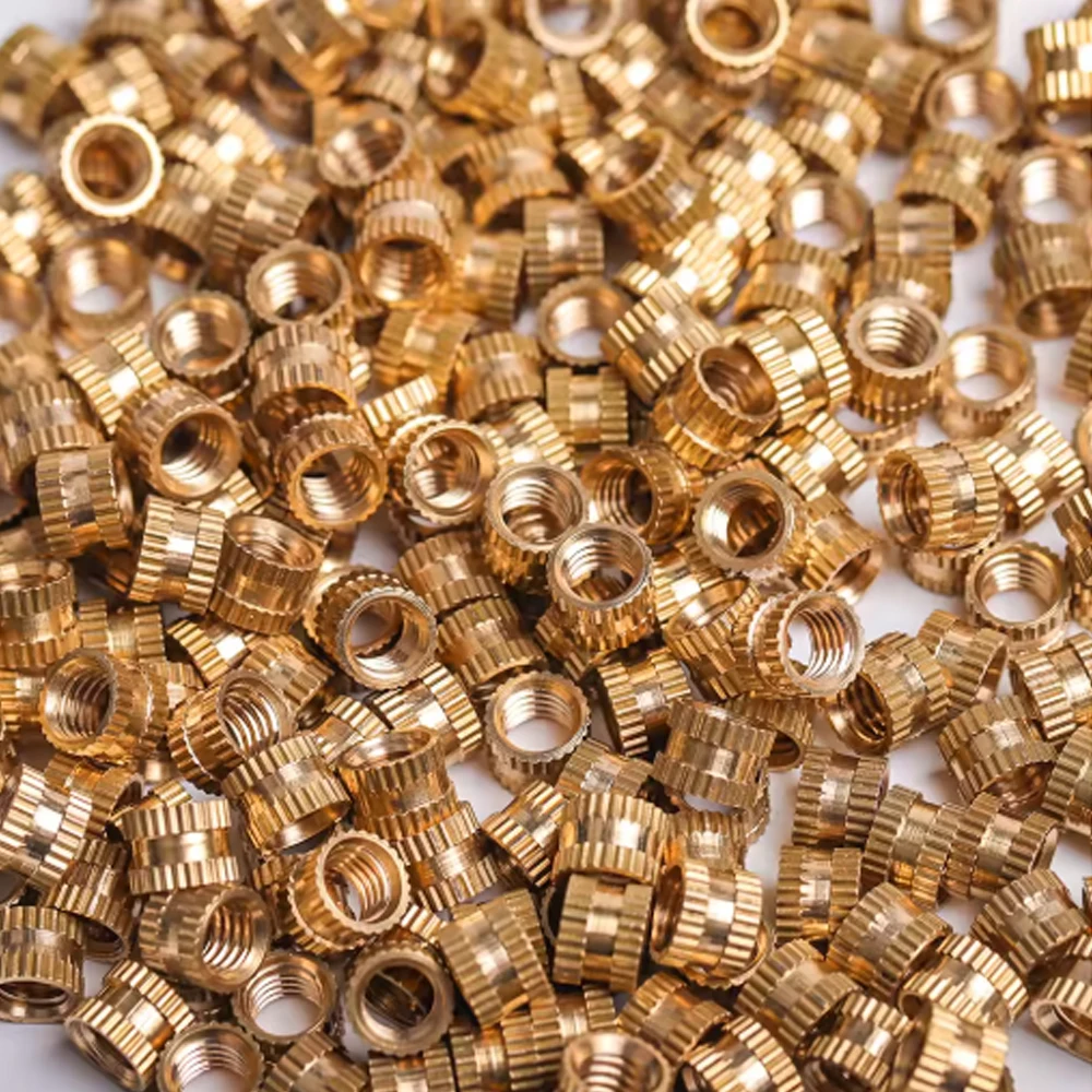 Brass Heat Insert Nut M2 M2.5 M3 M4 M5 M6 Heat Insert Nut Hot Melt Nutinsert Thread Knurled Double Twill Embedment Nuts 3D Printer Accessories
