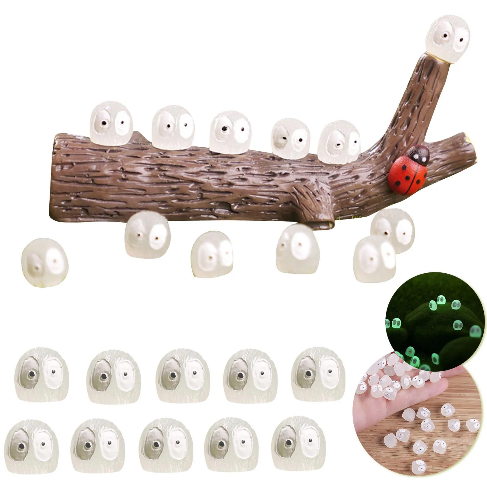 10/20/30 Pcs Mini Leucht Briketts Elfs Staub Sprite Micro Ornamente Glowing  Topf Ornament Miniatur Gartenarbeit Topf Decor