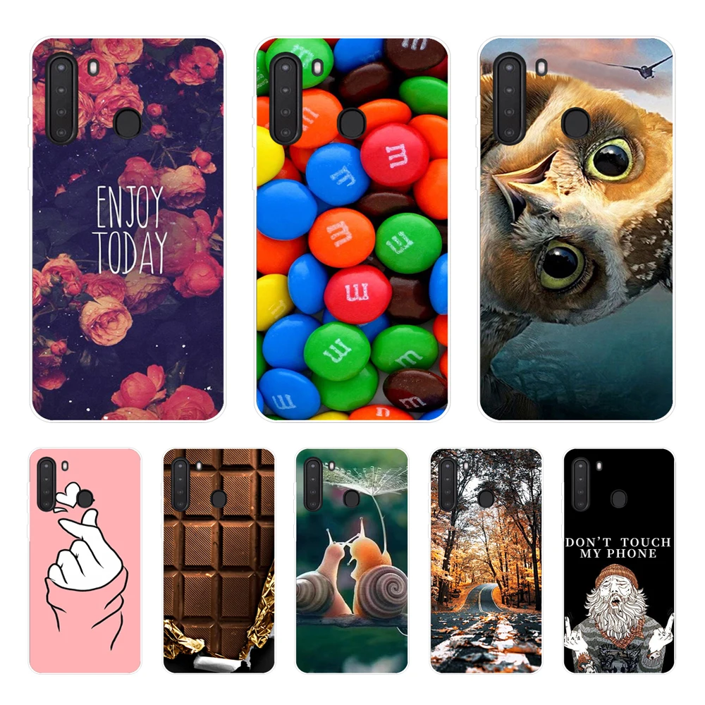 Per Samsung Galaxy A21 Case Phone Cover Silicone Morbido Tpu Back Case Per Samsung Galaxy A21S Case A 21 S A21 S Funda Coque Paraurti