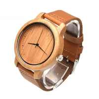 Mens Handmade Casual Fashional Mens Wristwatcheses Quartz Movement Analog Wood Watch Wristwatch 1