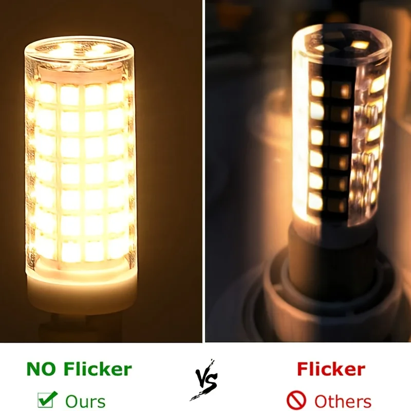 무지향성 LED 전구, 천장 선풍기, 샹들리에, 밝기 조절 불가, 110-220V T3/T4 베이스 교체, G9 12W, 5 개