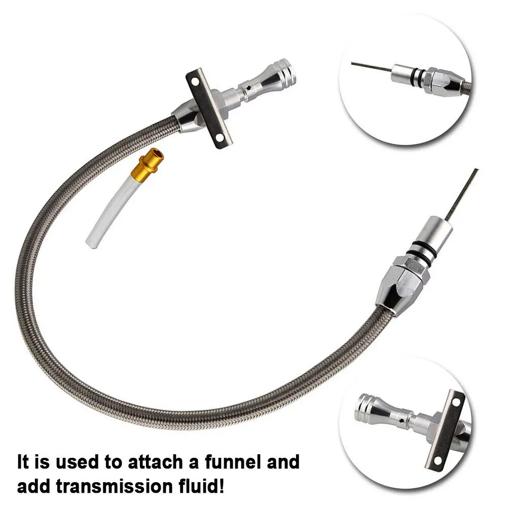 TH350 TH400 Flexible Stainless Transmission Dipstick For GM Chevy TH