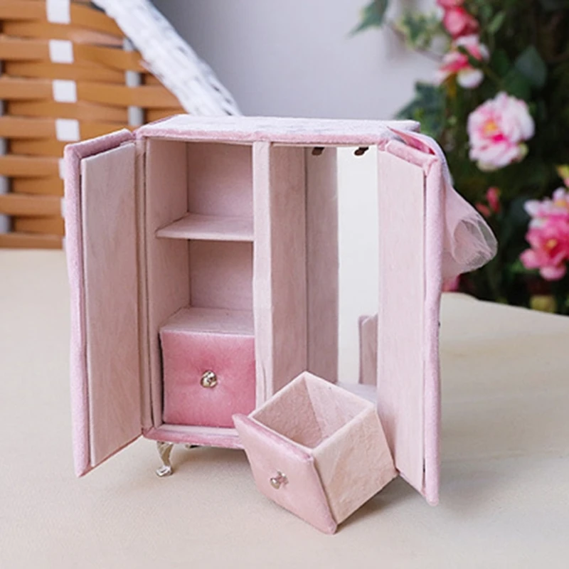 Pink Sofa Velvet Jewelry Box Mini Furniture Shaped Jewelry Box