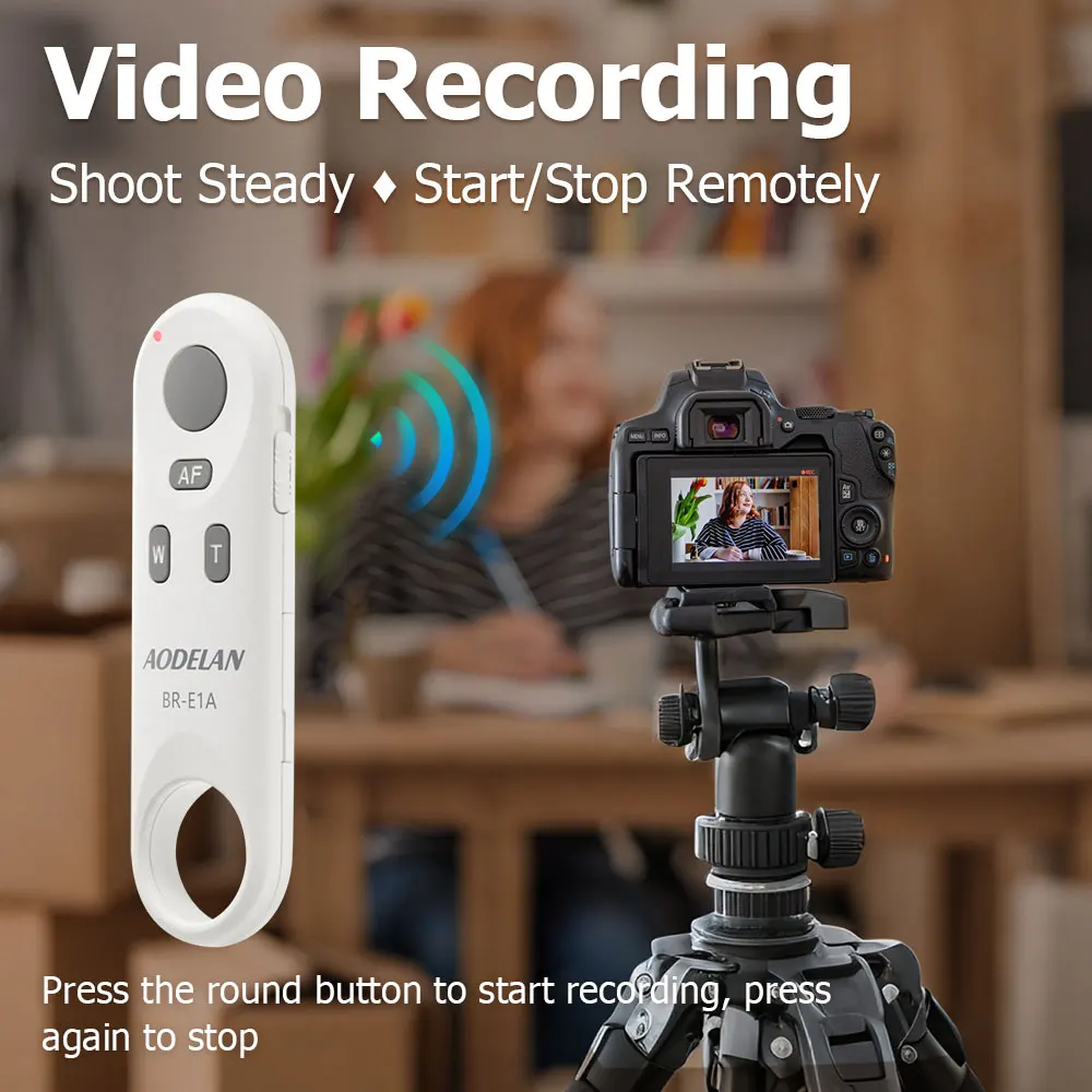 AODELAN Wireless Shutter Release for Canon Cameras, BR-E1 Replacement
