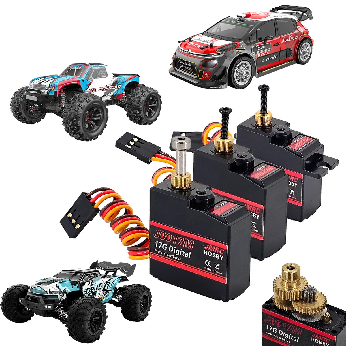 EVTSCAN Kit Braccio di suscita in Lega di Sospensione Inferiore in Alluminio RC SCY16101PRO 16102 1/16 Auto RC (Blue