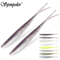 Spinpoler 2" 3" 4" Soft Fishing Lures Jerk Minnow Shad Drop Shot Soft Bait Swimbait Split Tail for Bass Trout Pike Walleye Pesca 1