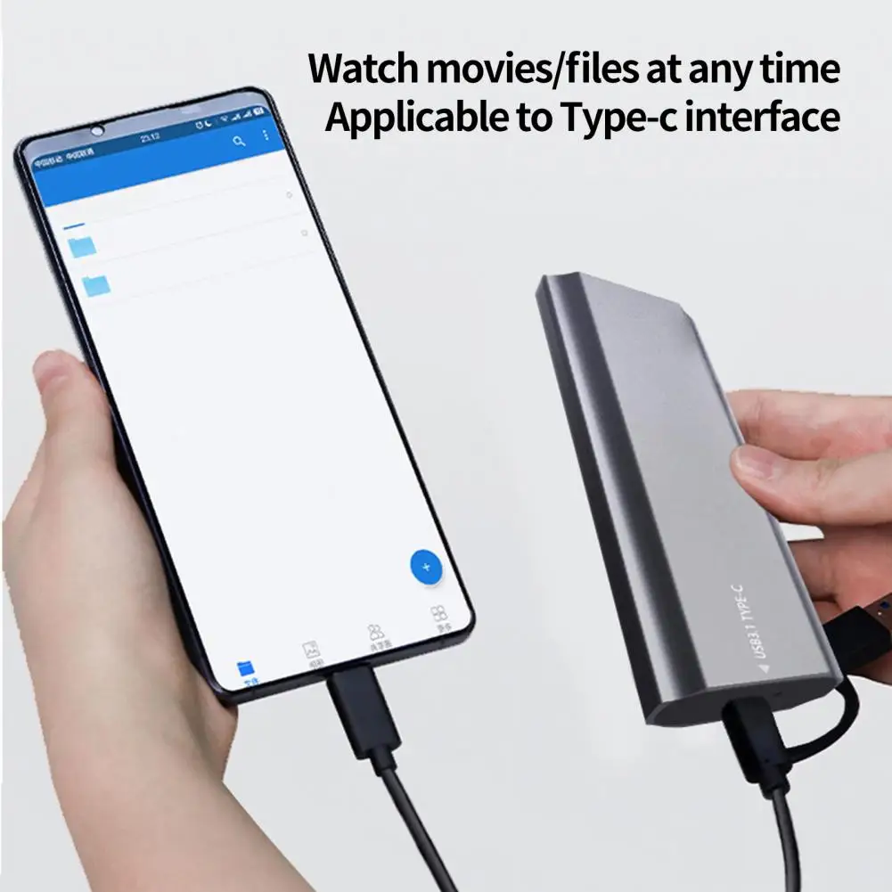 

SSD Box Portable SSD Enclosure 440+/900+ MB/S Useful M.2 NGFF/MVMe USB3.1 Type-C External Disk Case Computer Accessories