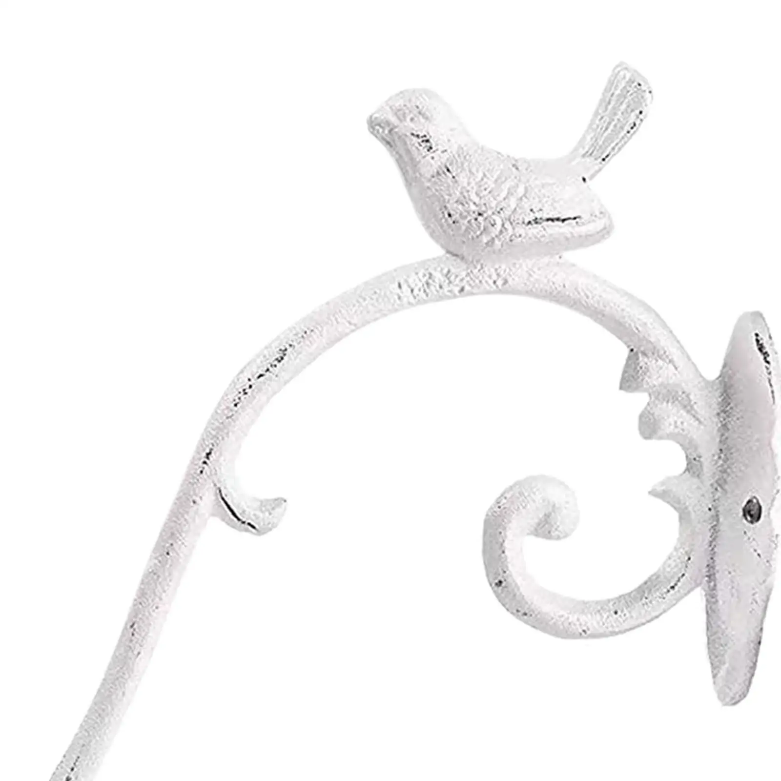 Cast Iron Bird Statue Wall Plant Hanger Length 25cm Decorative Patio Decoration 5
