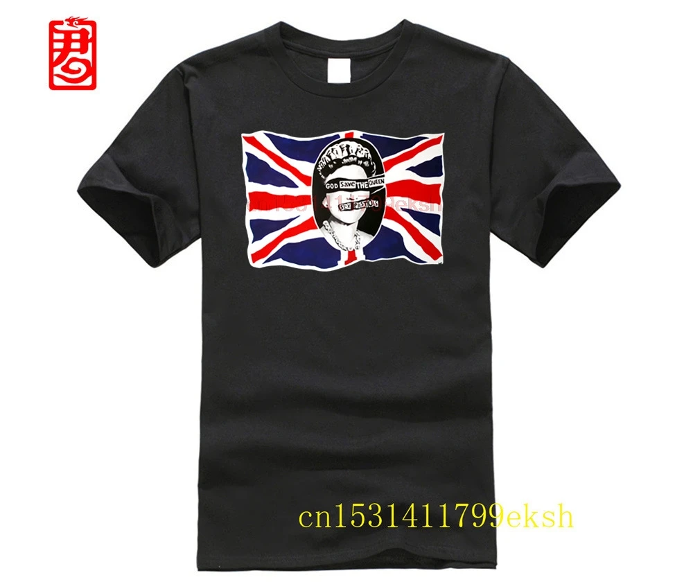 Pistole Del Sesso God Save The Queen T Shirt Punk Rock Band T-Shirt Uomo Donna Tshirt Cotton Tee Abbigliamento British England Flag