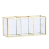 Nordic Transparent Painting Grid Glass Storage Tank Box Luxury Modern Container Makeup Cosmetics Storage Brush Storage Hot Sale 2