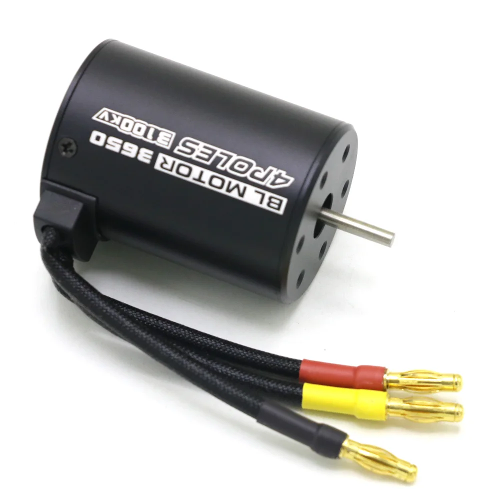 Moteur brushless 3670 pour voiture RC 1/10, vue éclatée avec pièces internes.