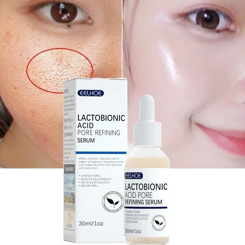 Lactobionic Acid Face Serum Pore Shrink Hyaluronic Acid Moisturizing Nourishing Firming Brighten Korean Cosmetics facial serum facial essence whitening serum salicylic acid facial serum