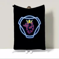 S-SCANIA Large Throw Blanket Sofa Bed Cover Luxury Beach Towel King Size Designer Knitted Plaid Home Decor 1