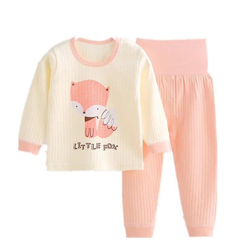 

Children clothing autumn winter cotton high-waisted Infant underwear 1-4 years old boys girls baby clothes Shirt long pants sets
