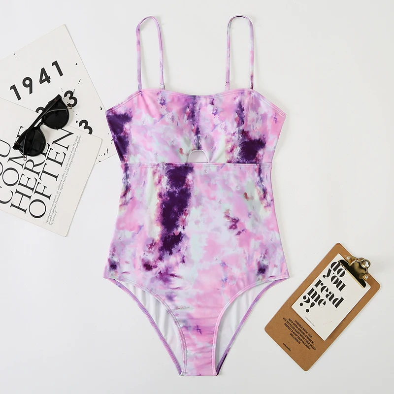 womens swimwear Women's Bikini Swimwear One-piece Vintage Tie-dye Print Sexy Swimsuit Swimming Beachwear Sexy Swimsuit One Piece Swimwear Women triangle bikini set Bikini Sets