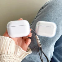 Clear Soft TPU Earphone Case for Airpods 4 3 2 1 Pro Pro2 Shockproof with Lanyard Strap for Airpods 4 Charging Case Cover 6