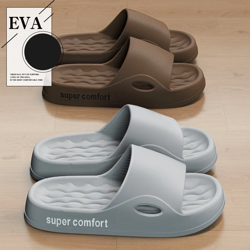 Fashion Men's Summer Ligtweight EVA Indoor Home Sandals Slippers Shoes Men Slippers Outdoor Students Women Comfortable Slides — view 2