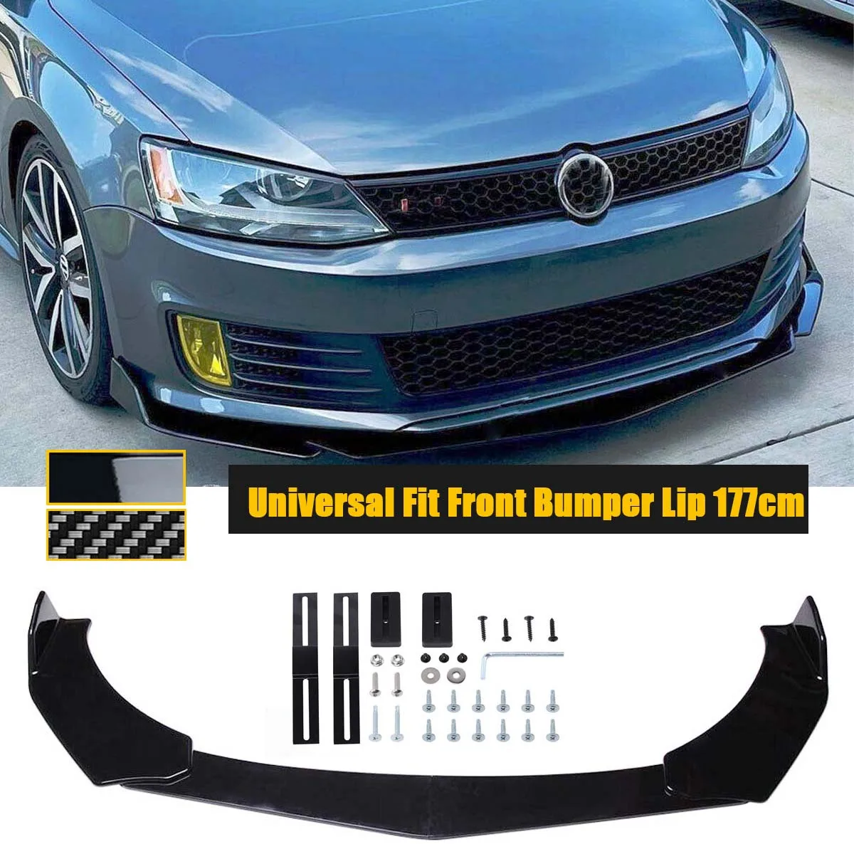4Pcs Universal Front Bumper Lip Spoiler For Vw Golf 6 Mk6 Gti Gtd Side Splitter Cover Body Kit Guards Car Accessories 177Cm
