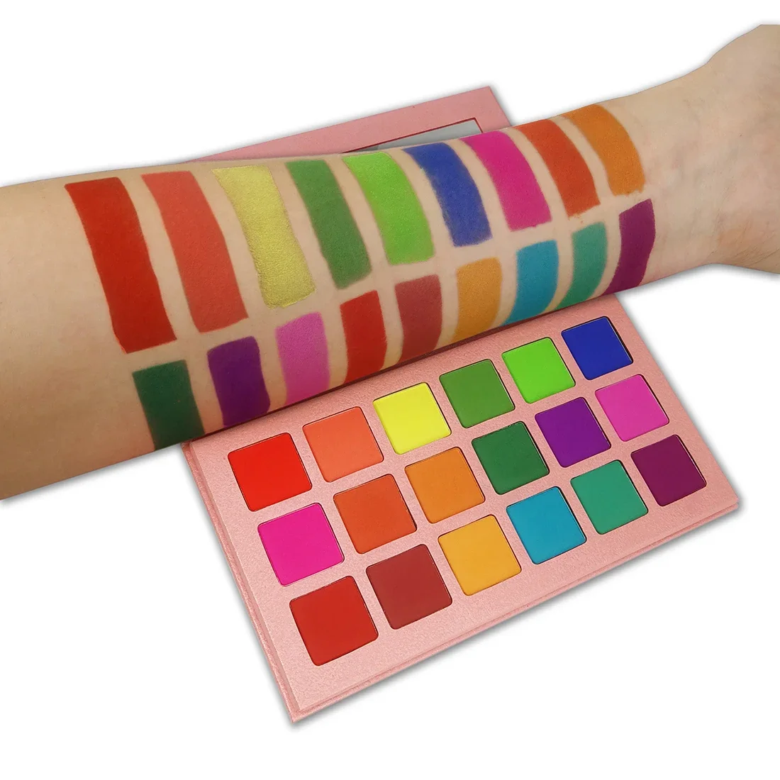 15 Colors Vegan Powder Eye Shadow Palette Private Label Pink Eyeshadow Pallete Glitter Makeup Wholesale Custom Logo 4
