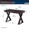 Home Office Desk with Large Drawer Espresso X-Shaped Legs Writing 1 Pack 30" Height 4
