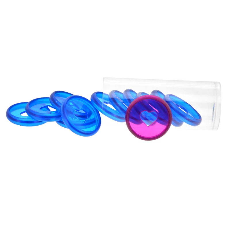 30pcs 24 28 32mm Heart Shape Mushroom Hole Plastic Disc Bound Planner Expansion Binding Discs Ring Binder Notebook Discs