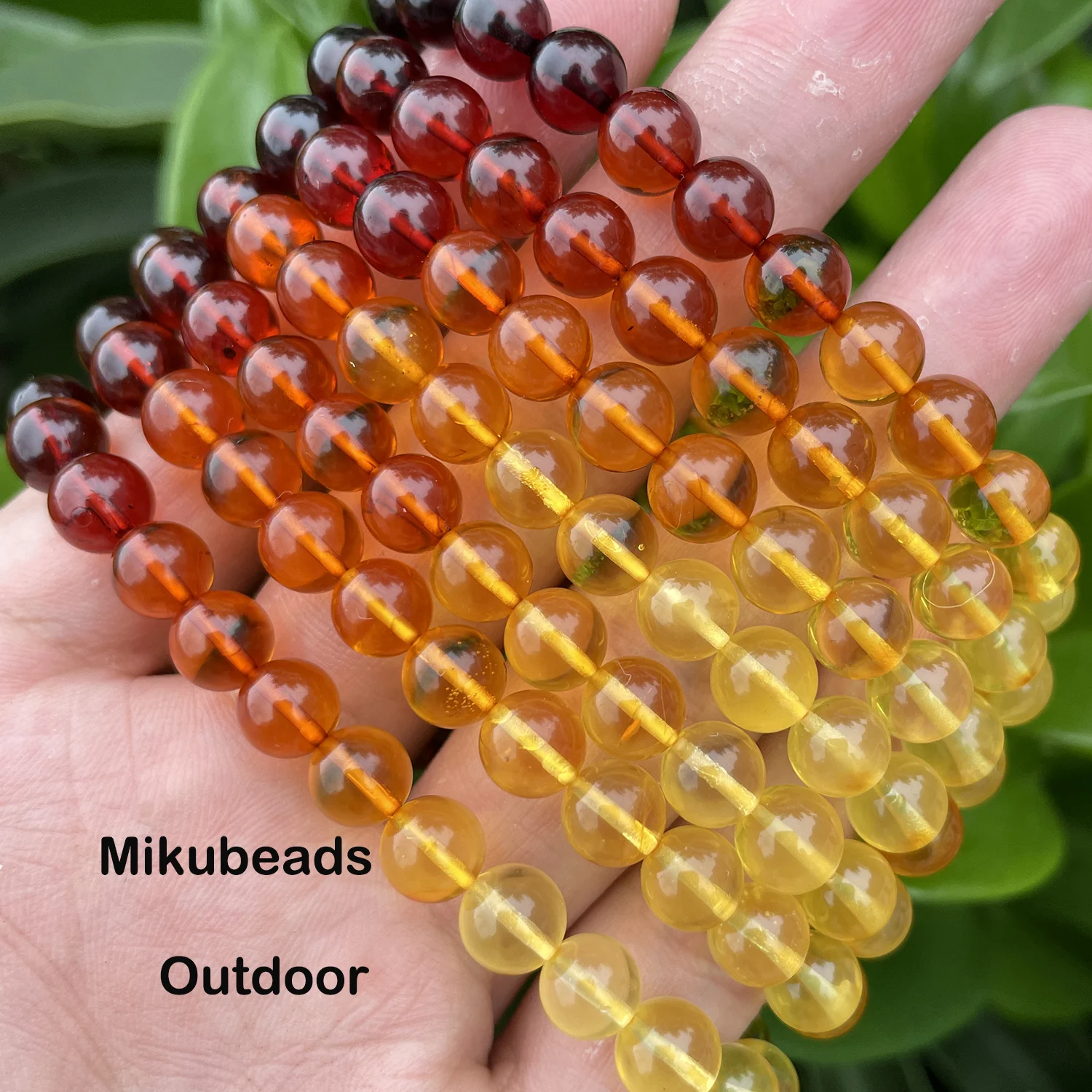 보석 DIY 목걸이 팔찌 또는 선물을 만들기위한 도매 천연 6mm 발트 바다 앰버 부드러운 라운드 루즈 비즈