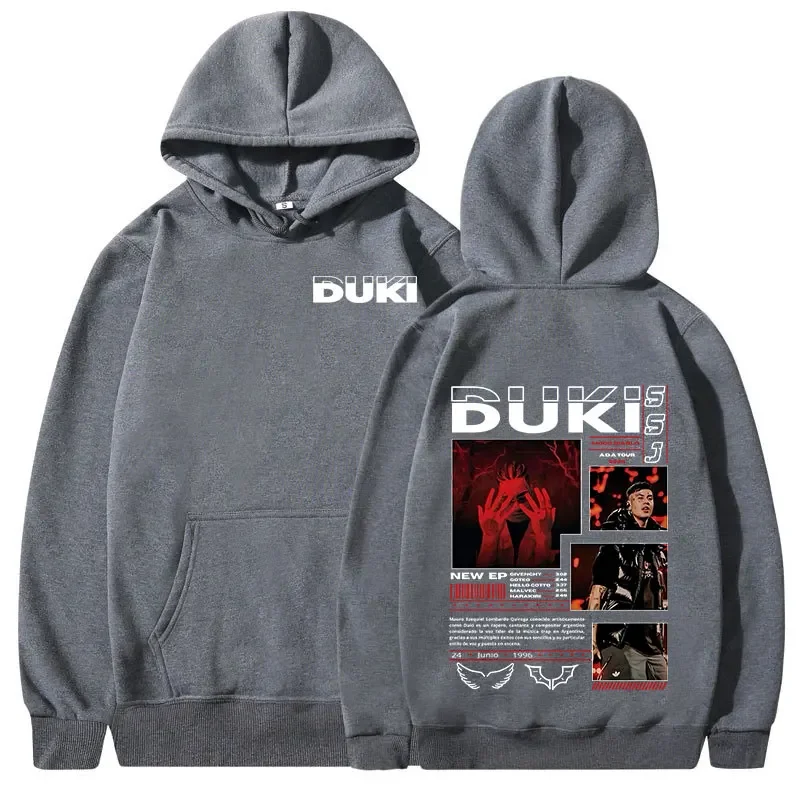 Rapper Duki ADA Tour Merch Hoodies Men's Women Clothing Fashion Hip Hop Oversized Hooded Sweatshirts Casual Long Sleeve Pullover 6